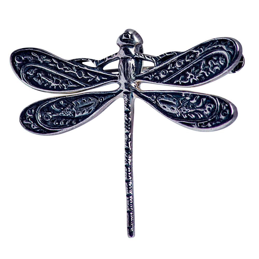Silver Dragonfly Brooch