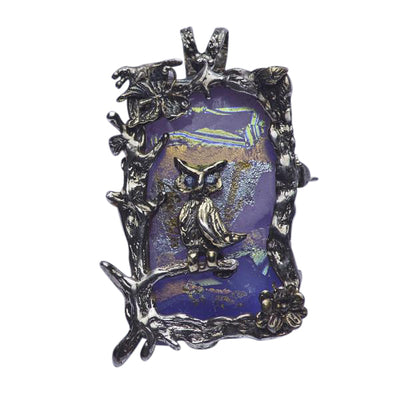 Silver Owl Pendant & Brooch