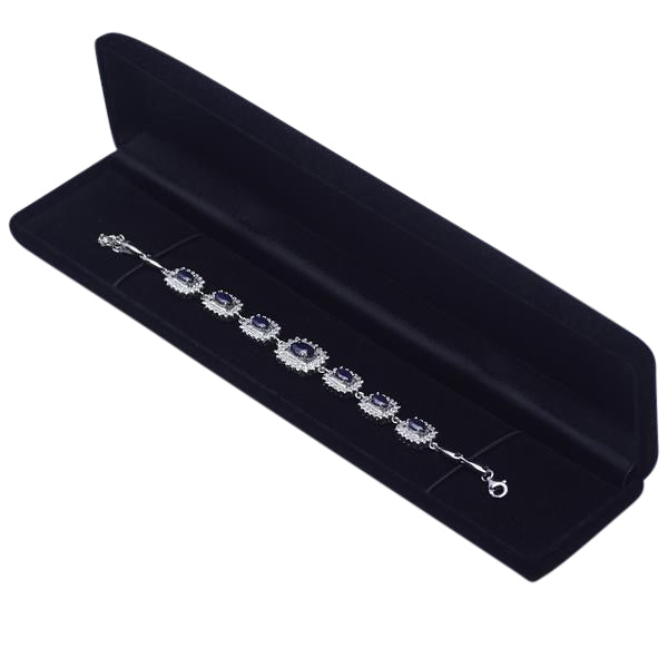 Blue Sapphire Silver Bracelet