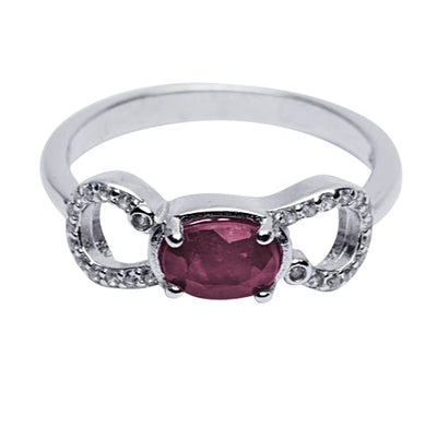 Ruby Infinity Silver Ring