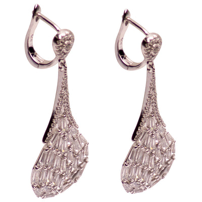 Crystal Chandelier Silver Earrings