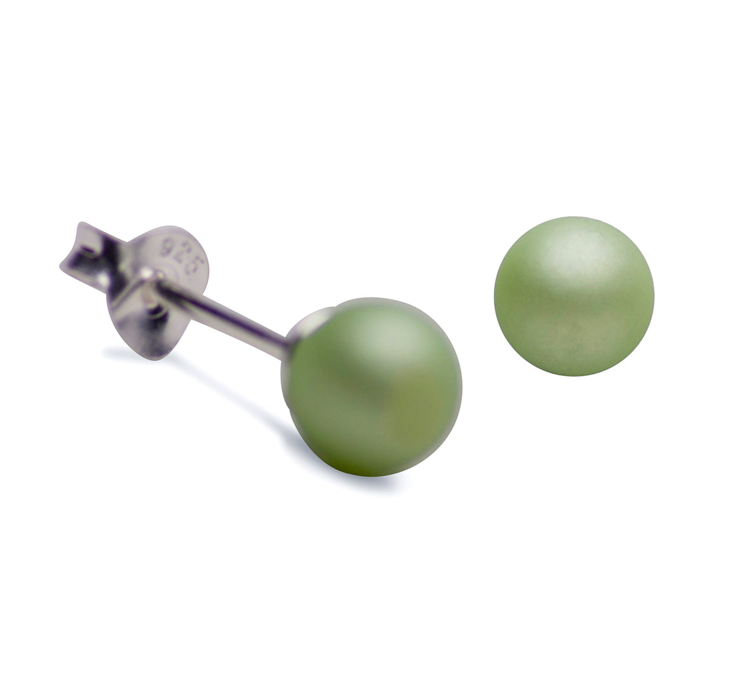 Light Green South Seas Pearl Earrings | SilverAndGold