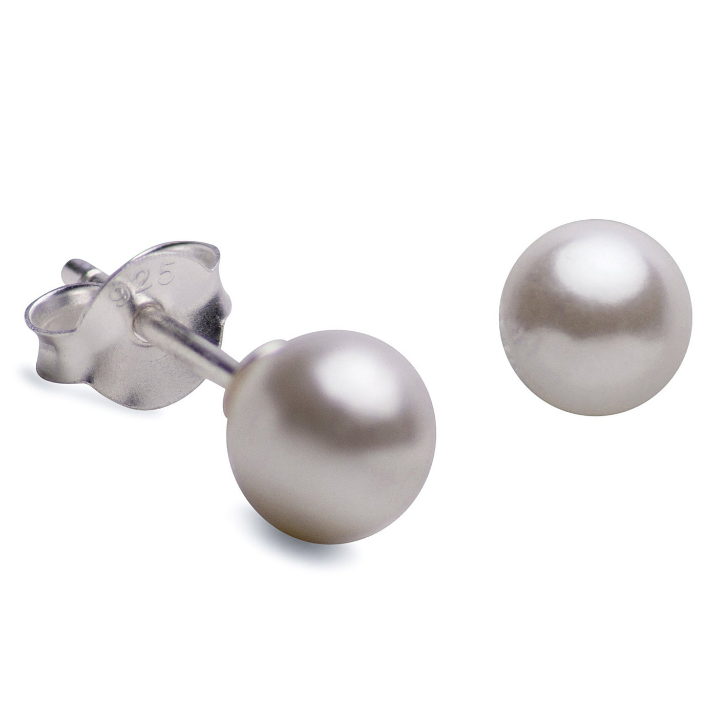 6 mm White South Seas Pearl Earrings | SilverAndGold