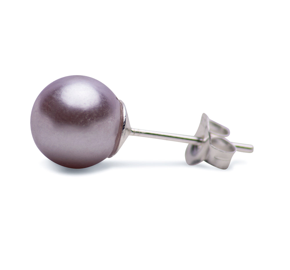 Mauve South Seas Cultured Pearl Earrings | SilverAndGold