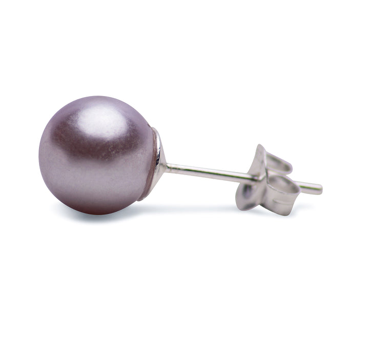 Mauve South Seas Cultured Pearl Earrings | SilverAndGold
