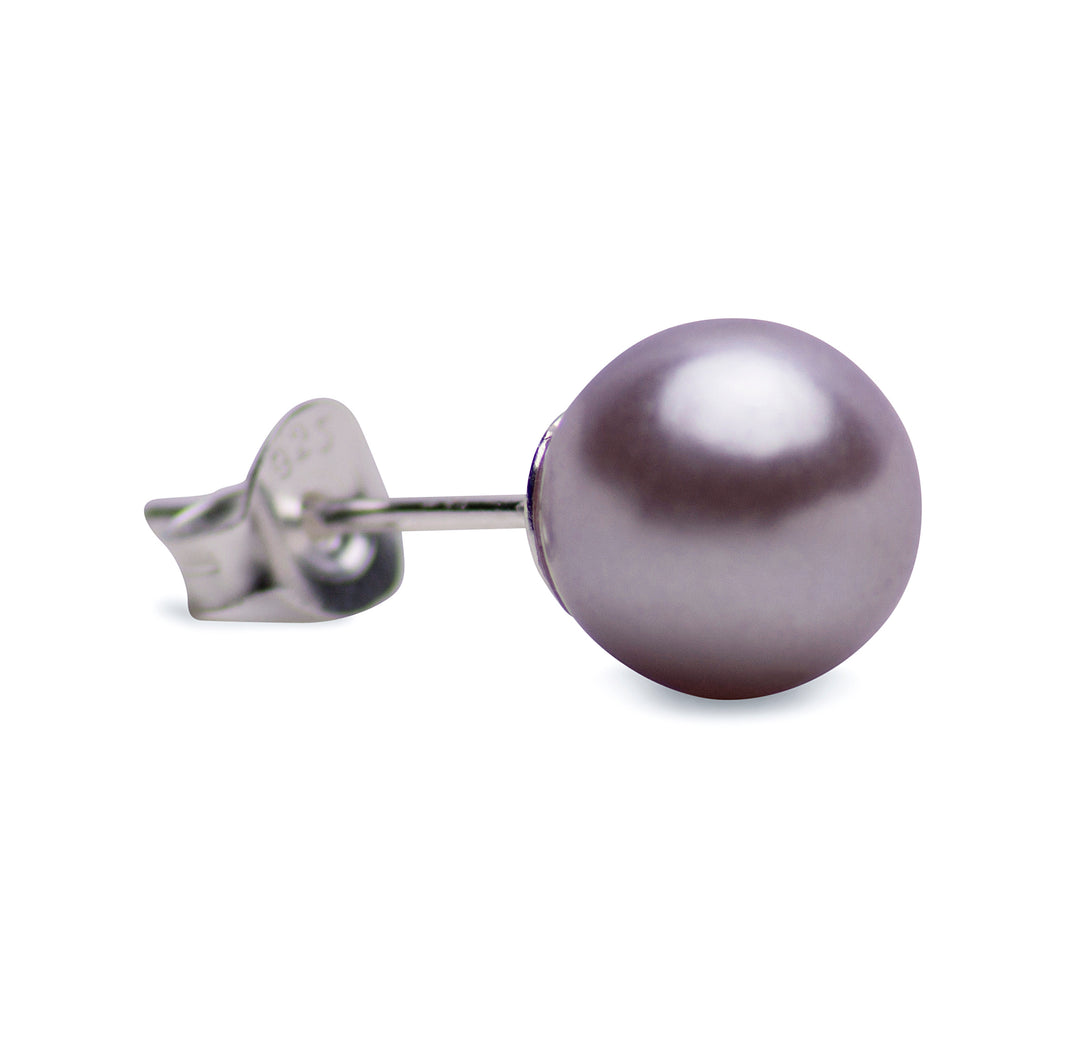 Mauve South Seas Cultured Pearl Earrings | SilverAndGold