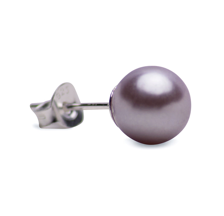 Mauve South Seas Cultured Pearl Earrings | SilverAndGold