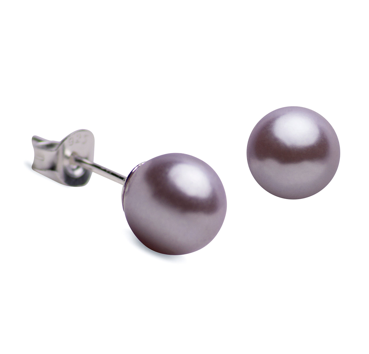 Mauve South Seas Cultured Pearl Earrings | SilverAndGold