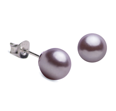 Mauve South Seas Cultured Pearl Earrings | SilverAndGold