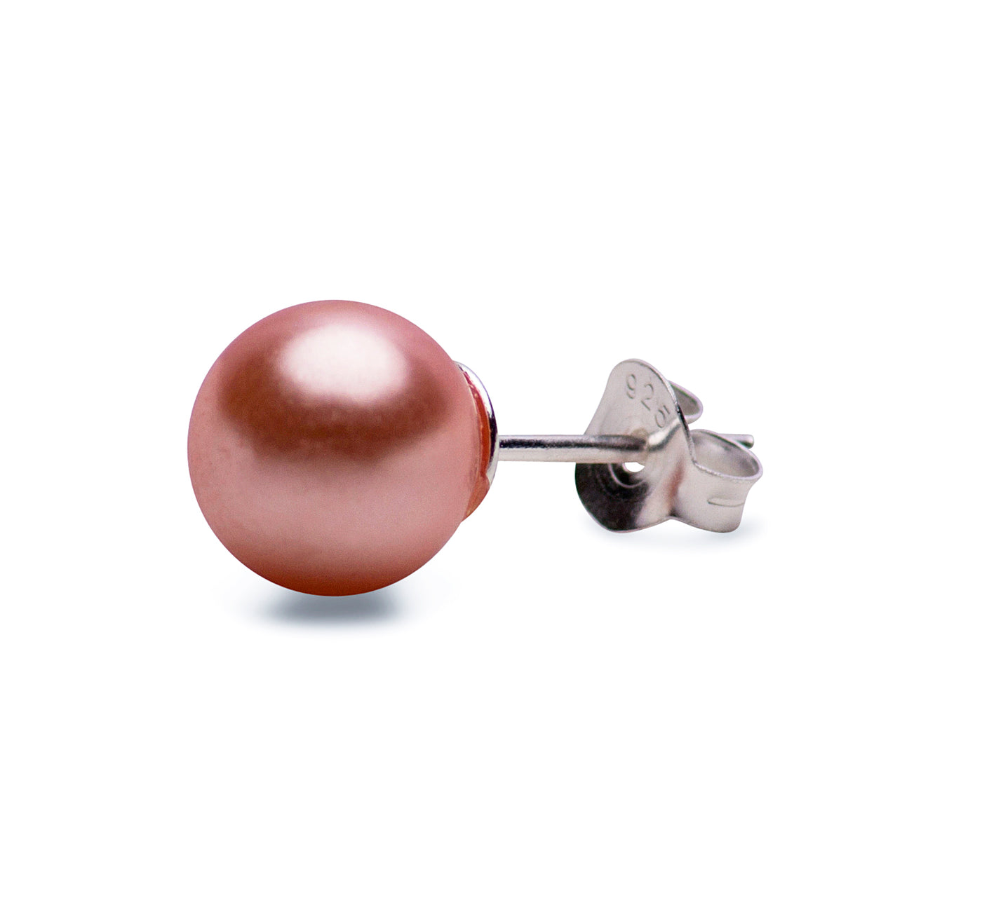 Peach South Seas Pearl Earrings | SilverAndGold