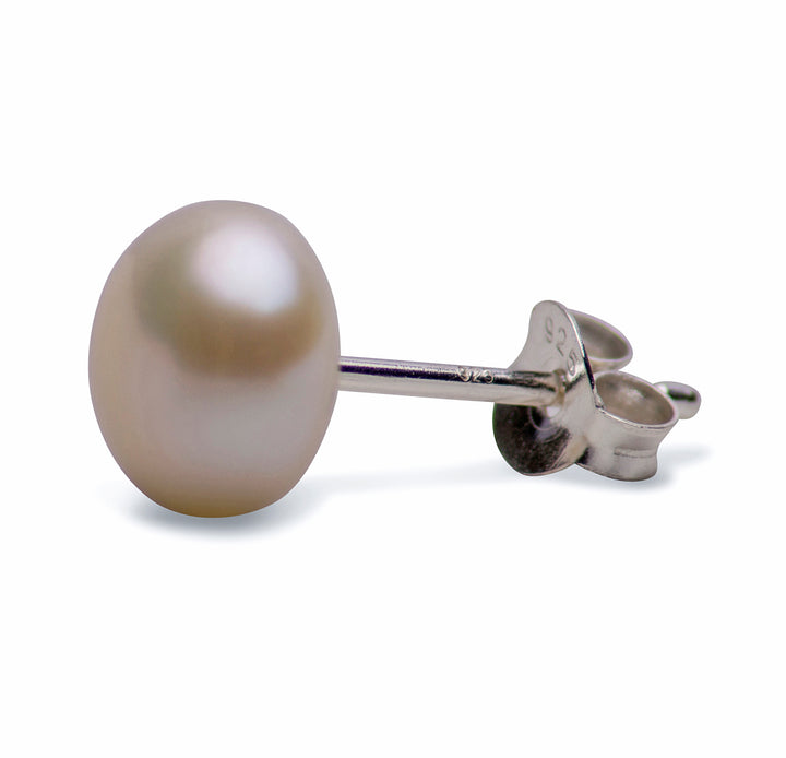 Classic White Cultured Pearl Earrings | SilverAndGold