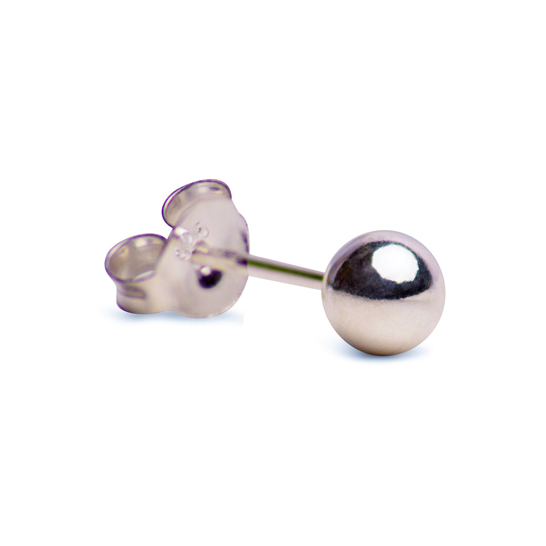 Classic Sterling Silver Ball Stud Earrings | SilverAndGold