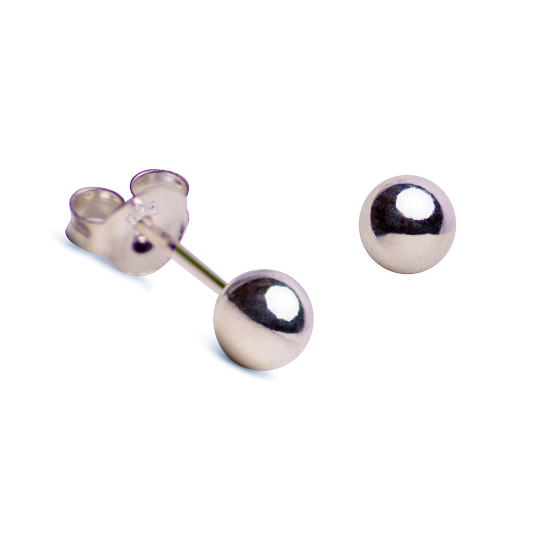 Classic Sterling Silver Ball Stud Earrings | SilverAndGold