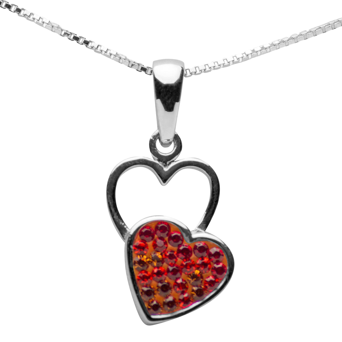 Red & Orange Heart Necklace