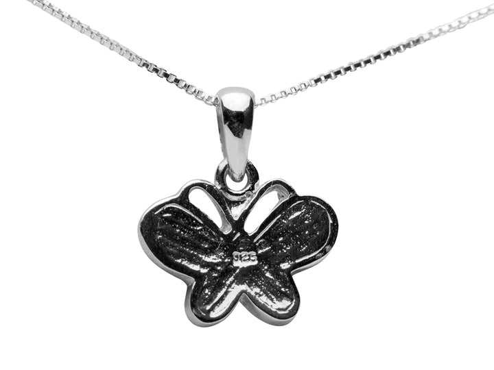 Silver Crystal Butterfly Pendant