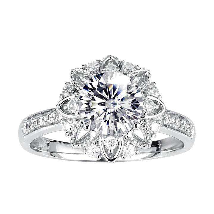 18K White Gold 1 ct Moissanite Ring
