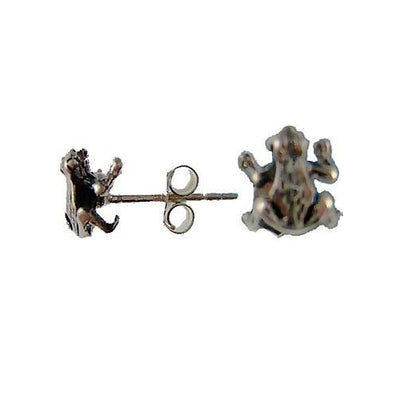 Sterling Silver Frog Post Earrings | SilverAndGold