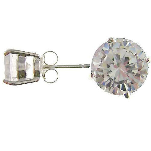2 ctw Simulated Diamond Earrings | SilverAndGold