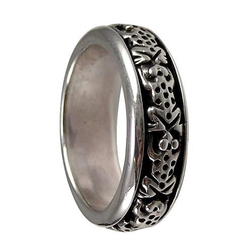 Silver Spinner Ring Frog Design