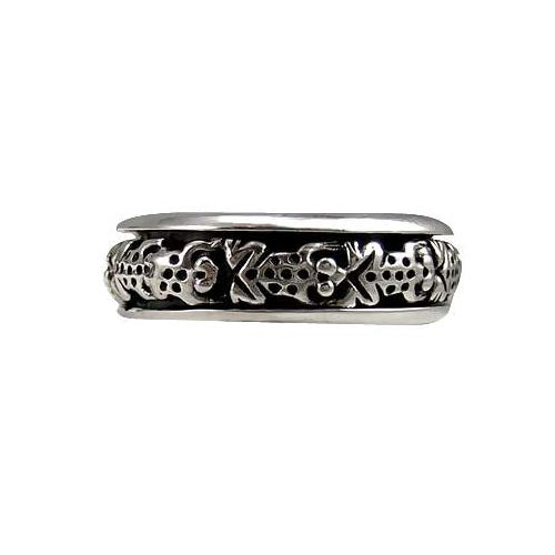 Silver Spinner Ring Frog Design
