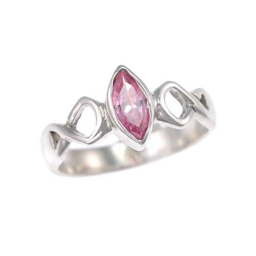 Silver and Pink Gemstone Ring - SilverAndGold.com Silver And Gold