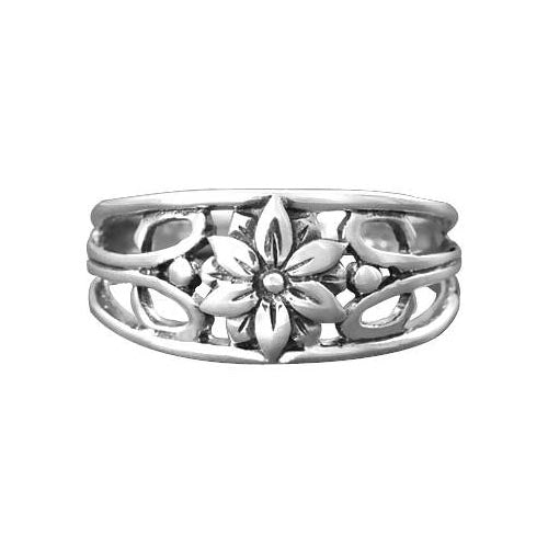 Sterling Silver Flower Ring - SilverAndGold.com Silver And Gold