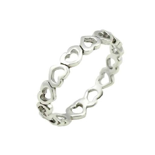 Silver Ring - Elegant Hearts Promise Ring