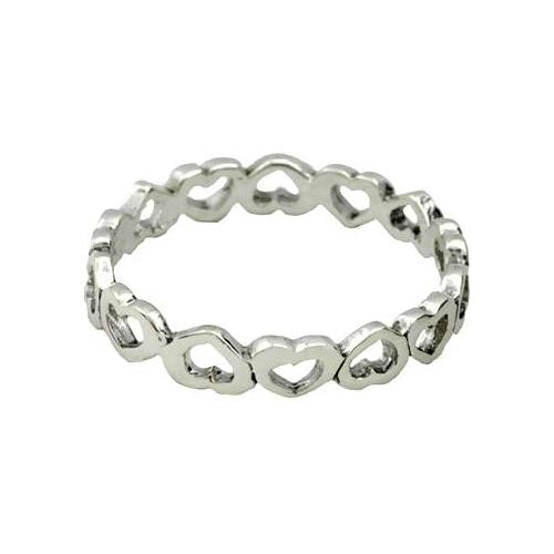 Silver Ring - Elegant Hearts Promise Ring