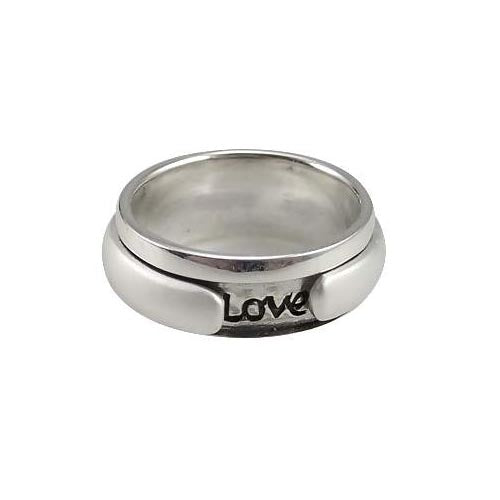 Silver Spinner Ring Secret Words of Love - SilverAndGold.com Silver And Gold