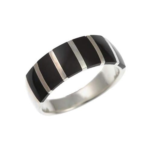 Black Onyx and Sterling Silver Ring - SilverAndGold.com Silver And Gold