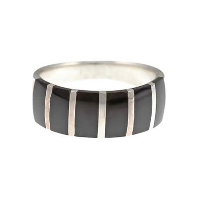 Black Onyx and Sterling Silver Ring - SilverAndGold.com Silver And Gold