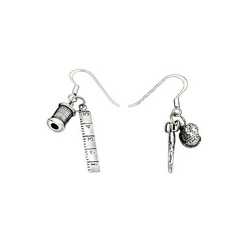 Seamstress Tools Sterling Silver Earrings | SilverAndGold