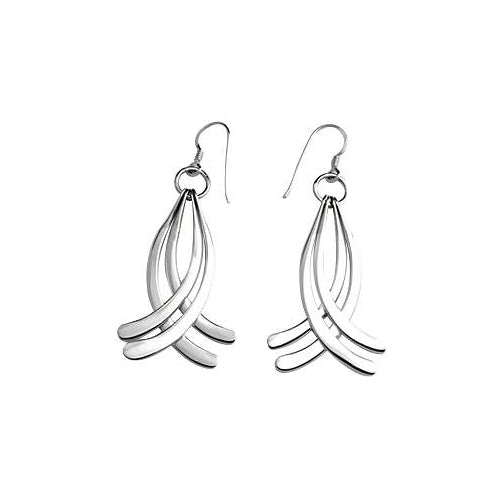 Sterling Silver Curve Earrings | SilverAndGold