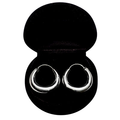 Sterling Silver Tubular Hoop Earrings | SilverAndGold