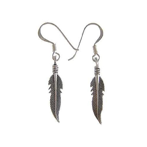 Dangling Feathers Sterling Silver Earrings | SilverAndGold