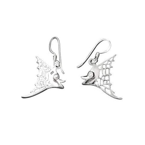 Sterling Angel Fish Dangle Earrings | SilverAndGold
