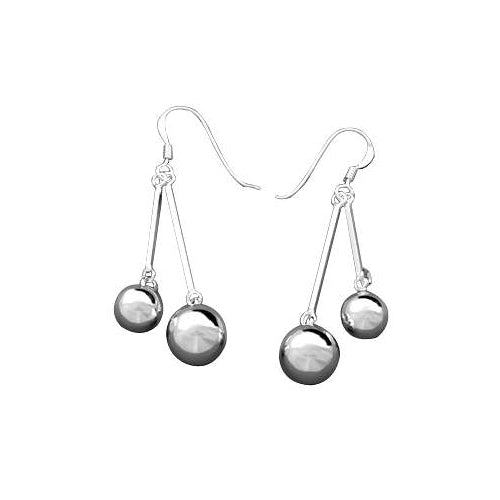 Sterling Silver Dangle Ball Earrings | SilverAndGold