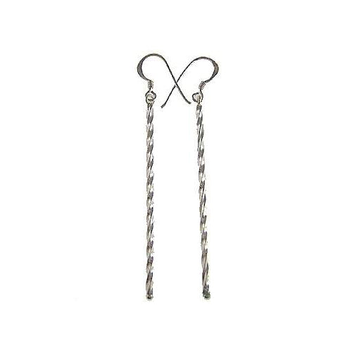 Sterling Silver Twist Dangle Earrings | SilverAndGold