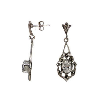Sterling Silver Victorian Drop Earrings | SilverAndGold