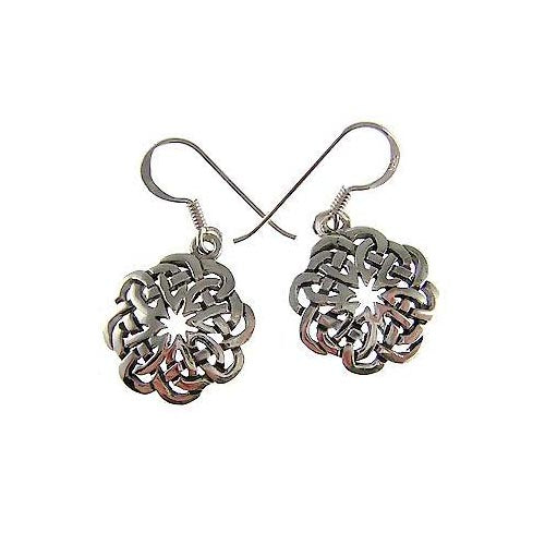 Reticulated Infinity Knot Sterling Silver Earrings | SilverAndGold
