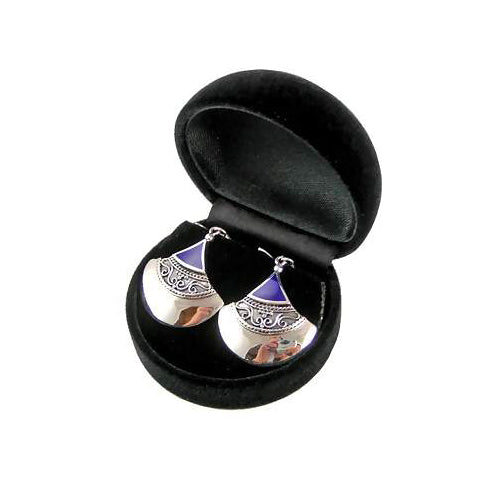 Sterling Silver Sweep Blue Lapis Earrings | SilverAndGold