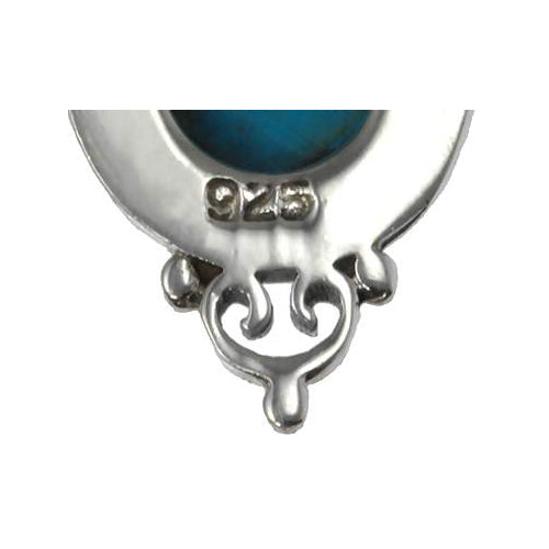 Victorian Style Sterling Silver & Turquoise Earrings | SilverAndGold