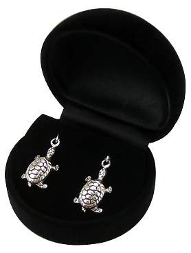 Sterling Silver Turtle or Tortoise Earrings | SilverAndGold