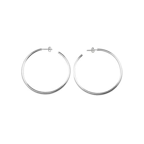 2 1/4 Inch Large Silver Hoop Earrings | SilverAndGold