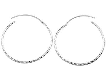 Sterling Silver Large Hoop Earrings | SilverAndGold