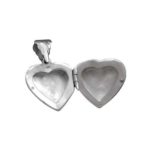 Sterling Heart Locket: Ornate Scroll Photo Locket - SilverAndGold.com Silver And Gold