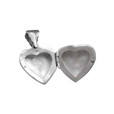 Sterling Heart Locket: Ornate Scroll Photo Locket - SilverAndGold.com Silver And Gold