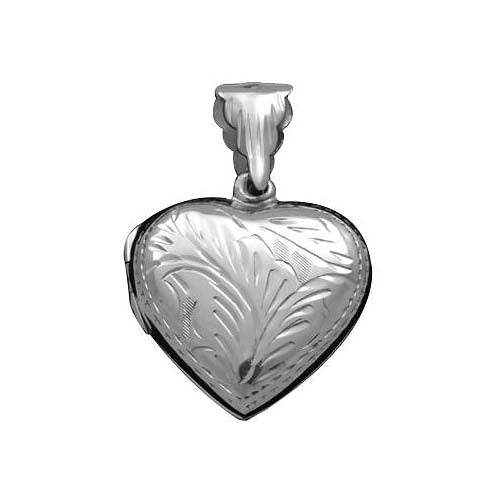 Sterling Heart Locket: Ornate Scroll Photo Locket - SilverAndGold.com Silver And Gold