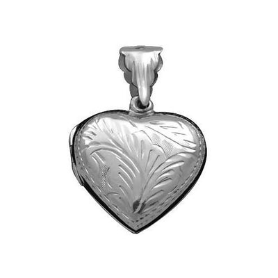 Sterling Heart Locket: Ornate Scroll Photo Locket - SilverAndGold.com Silver And Gold