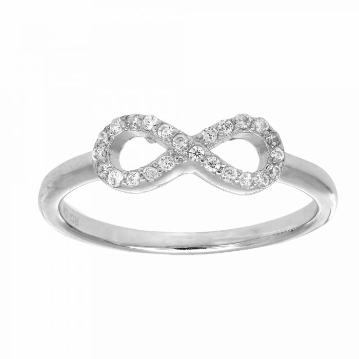 Diamond Simulant Infinity Ring